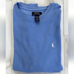 Polo by Ralph Lauren Men's Light Blue Crewneck Sweater